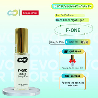 Nước Hoa Nữ Chính Hãng Mùi Hương Đằm Thắm, Ngọt Ngào, Nước Hoa Cao Cấp EVOR F-ONE BAKED BERRY PIE Minisize 5ml