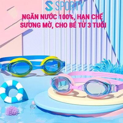 Kính bơi cho bé từ 3 tuổi SPORTY 366 ngắn nước, hạn chế sương mờ, bảo vệ mắt tuyệt đối