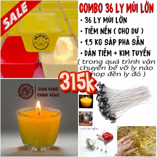 Combo làm 36 ly múi lớn - nến bơ cúng dường , nến bơ cúng phật