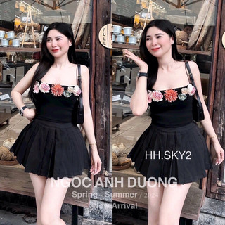 VÁY COTTON 2 DÂY SIÊU CUTE