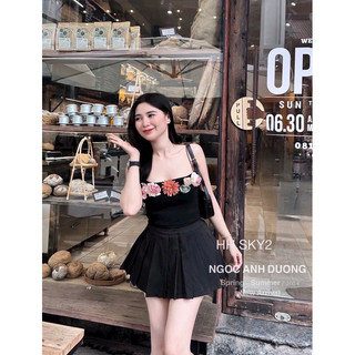 VÁY COTTON 2 DÂY SIÊU CUTE