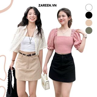 Zareen | chân váy chữ a basic zareen vaa29 đen + nâu