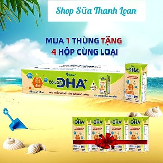 Thùng 48 hộp sữa pha sẵn colos dha+ 110ml.