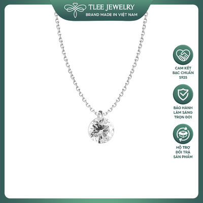 Dây chuyền bạc nữ TLEE dây mắt xích mix nụ đá basic TLEE JEWELRY D0140