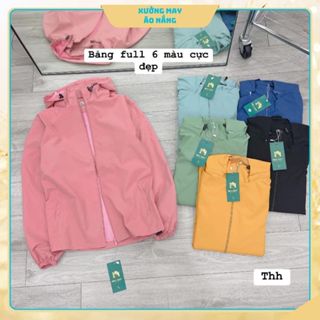 Áo khoác gió nữ 2 lớp cao cấp ,áo gió nữ 2 lớp chống nước vải gió tráng bạc cao cấp, mũ tháo rời