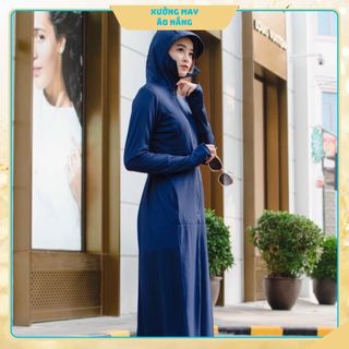 Áo chống nắng nữ toàn thân 2 lớp vải hạt xoàn cao cấp túi khoá , túi zip cao cấp