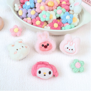 Ghim Pin Cài Hoa Len / Gấu Bông - Phụ kiện trang trí áo, mũ nón, balo Nữ