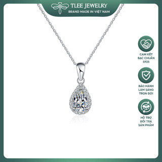  Dây chuyền bạc nữ TLEE vòng cổ mặt đá giọt nước sang trọng TLEE JEWELRY D0363 