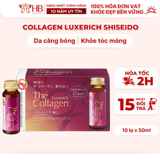 The Collagen Luxerich Shiseido Nhật Bản - Collagen Exr mẫu mới, nước uống colagen Nhật chống lão hóa (3 hộp - 30 lọ)