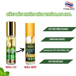 DẦU GIÓ THẢO DƯỢC NHÂN SÂM GREEN HERB OIL THÁI LAN