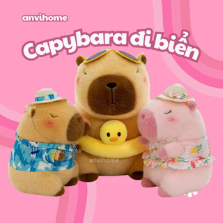 Gấu bông capybara mặc đồ bơi ANVIHOME - Capibara mặc váy - cabibara phao bơi, capibara Kawaii Thú nhồi bông đi biển