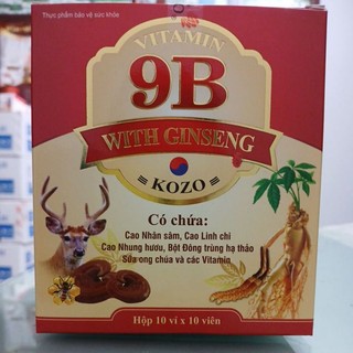 Vitamin 9B with ginseng KOZO - GOLD9B Hộp 100 viên bồi bổ cơ thể, tăng sức đề kháng