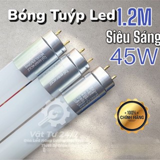  Bóng Đèn Tuýp Led Tube T8 1.2m thuỷ tinh 45W siêu sáng hiệu Esnco dài 1m2 40W 4000LM đầu nhôm Trắng 