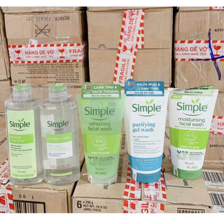 Combo simple ( sữa rửa mặt + nước tẩy trang + toner nước hoa hồng)