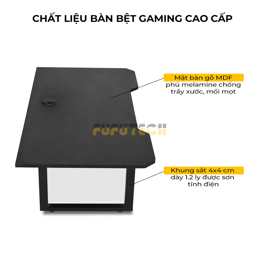 Combo Bàn Ghế Ngồi Bệt Gaming Chữ U V1 FUFUTECH Thiết Kế Hiện Đại, Chân Và Ghế Gấp Gọn Được Size 1m,1m2 | BigBuy360 - bigbuy360.vn