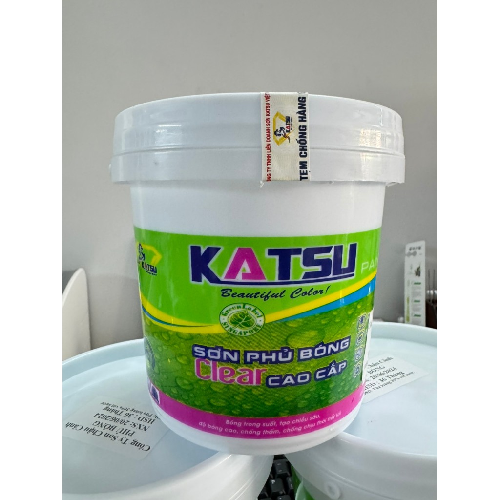 [Hộp 1kg] Sơn Phủ Bóng Hệ Nước Ngoại Thất KATSU