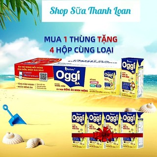 Thùng 48 hộp sữa pha sẵn oggi 110ml biếng ăn hương váng sữa.