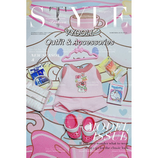 🧸bộ áo thun quần short ngắn mùa hè cho búp bê 5in~5inch🪼🐠🪼🐠