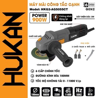 Máy mài Hukan 5055CT, chỉnh 6 tốc, chống khởi động lại & khởi động mềm