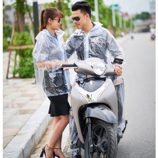 Bộ quần áo mưa trong suốt chống thấm
