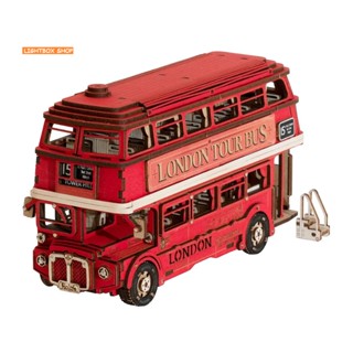  Xe buýt 2 tầng bằng gỗ Tự lắp ráp mô hình Robotime. Rolife London Tour Bus 3D Wooden Puzzle TGM02 