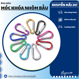 Móc khóa nhôm đa năng nhiều màu