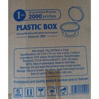 Sỉ nguyên thùng hủ sốt 1oz hoặc 2oz nắp liền 2000 hủ, 40 lốc