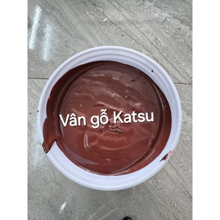   Hộp 1kg Sơn Màu Vân Gỗ KATSU Hệ Nước Ngoại Thất Vẽ Là Lên Vân 