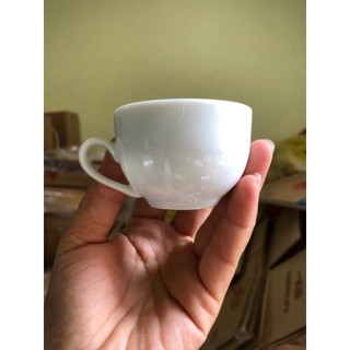 Chén trắng có quai, chén uống trà, uống cafe , uống nước gốm sứ