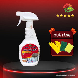 Nước tẩy kính nhà tắm Haki Glass vệ sinh kính sen vòi inox cáu cặn canxi, vôi khoáng vảy cá - 500ml