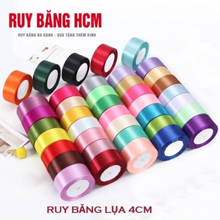 Ruy băng lụa 4cm cuộn 20m làm hoa, cột nơ, gói quà cực đẹp