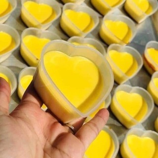 Hủ làm bánh flan hình tim