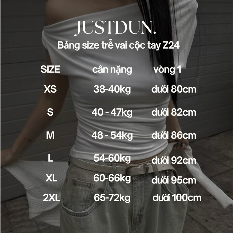 [Tặng Dây] Áo Trễ Vai Nữ JUSTDUN Z24 – Chất Cotton Mềm Mịn, Co Giãn Nhẹ, Form Ôm Đẹp, Tôn Dáng | BigBuy360 - bigbuy360.vn