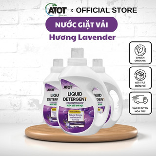 Nước giặt vải hương Lavender ☘ ATOT ☘ 2L đậm đặc hương thiên nhiên chuẩn ORGANIC làm mềm vải