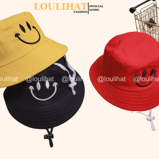 2-6 tuổi 50-52cm/Mũ bucket trẻ em Mặt Cười LOULIHAT, nón tai bèo chống nắng rộng vành cho bé trai/bé gái thoáng mát