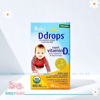 Vitamin D3 Baby Ddrops Mỹ cho bé 0-12 tuổi