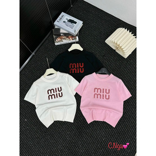 Áo len mtg miu miu đính cườm bling bling hàng QC