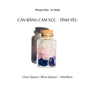 Hũ Đá Năng Lượng - Đá Thạch Anh Thanh Tẩy Năng Lượng, Thu Hút May Mắn - Đá Thạch Anh Mix Theo Công Dụng