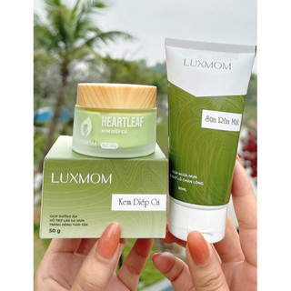  Combo Kem Diếp Cá Và Sữa Rửa Mặt Trà xanh Luxmom chăm sóc da mẹ bầu sinh toàn diện 
