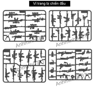 Đồ chơi lắp ráp Phụ kiện swat Army Vỉ phụ kiện Moc cho Minifigure