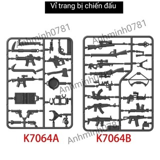 Phụ Kiện đồ chơi lắp ráp 1 vỉ phụ kiện quân đội swat Moc