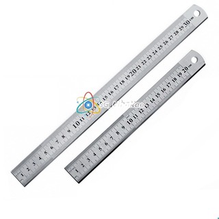 Thước kẻ sắt với chất liệu kim loại sáng bóng dày, nhiều kích cỡ 20cm - 30cm tùy chọn