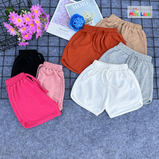 Quần Đùi Bé Gái Vải Cotton Zip Co giãn 4 Chiều, Quần Short Cho Bé Gái Phong Cách