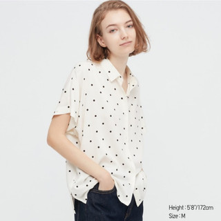 Áo Sơ mi nữ lanh lụa Rayon Uni.qlo chính hãng