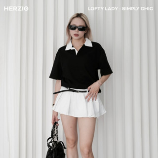 Áo polo form rộng oversize Herzigroom - A3780