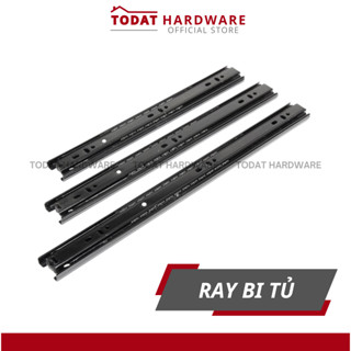 [Bản rộng 35mm] Bộ 2 Thanh Ray bi 3 tầng hộc tủ kéo - Thanh trượt ray bi hộc tủ có đủ kích cỡ