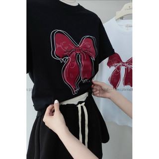 ÁO THUN IN NƠ COCOBEBE - ảnh thật