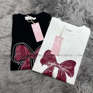 ÁO THUN IN NƠ COCOBEBE - ảnh thật