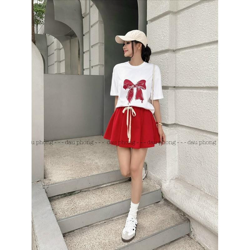 ÁO THUN IN NƠ COCOBEBE - ảnh thật
