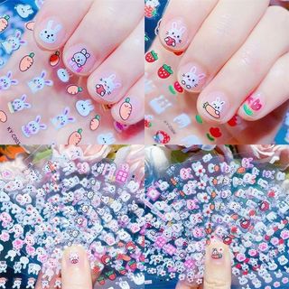 Sticker hình 3d chống thấm nước dán móng tay, sticker siêu dính trang trí móng tay trẻ em